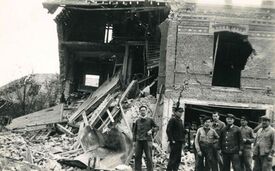Maison détruite par les bombardements quartier Victor Hugo route du Cateau