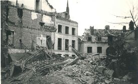 Maison détruite par les bombardements quartier Victor Hugo vers la gare annexe